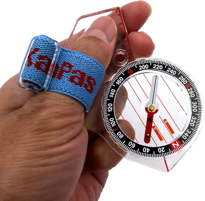KanPas MA-40-FS Thumb Orienteering Compass: Acrylic, Shockproof & Waterproof