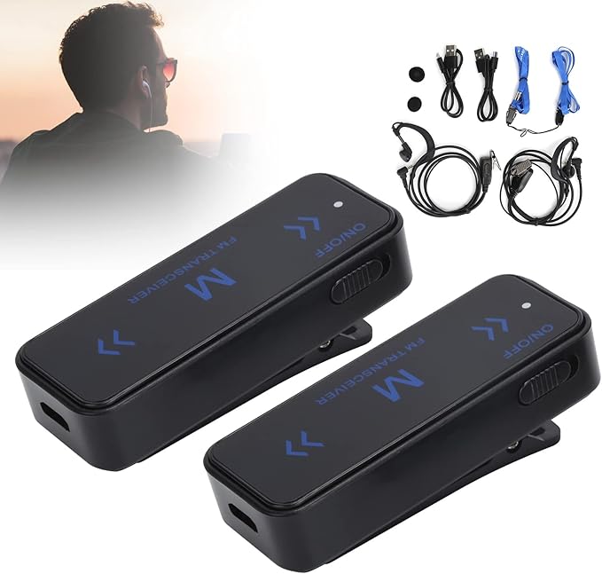 Mini Micro Walkie-Talkie,V108 Rechargeable Handheld Remote Walkie-Talkie Pair,Portable USB Two-Way Radio,Suitable for Shopping Malls,Restaurants,Outdoor Sports,Etc.(V108)
