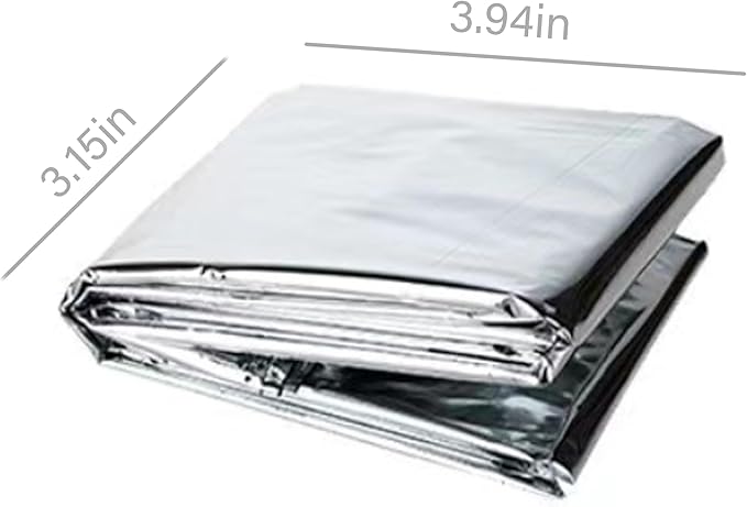 First Aid Mylar Rescue Blanket,Emergency Blankets for Survival Gear and Equipment,Designed for Outdoor, Body Warmer Blanket,Space, Camping Gear, Hiking Travel(Silver, 12 Pack)