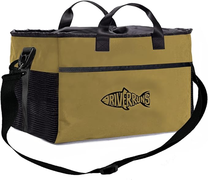Riverruns Fishing Hunting Wader Bag with Vented Mesh, Waders Boots Bag, Fly Fishing Backpack for Fishing, Hiking, Camping