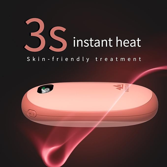 Unigear Hand Warmers Rechargeable, Reusable Portable Electric Hand Warmer 5200mAh USB Power Bank with Multi Heating Level from 95-131℉ and Digital Screen, Great for Raynauds, Outdoor, Camping, Hiking