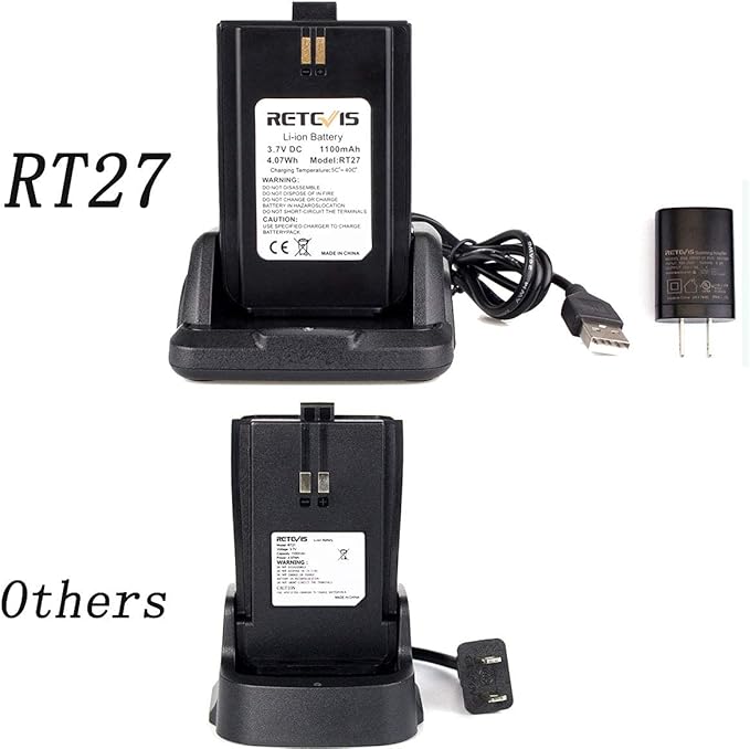 Retevis RT27 2 Way Radio Rechargeable,Long Range Two Way Radios,Walkie Talkie for Adults,USB Charging,for Gift Road Trip Camping Hiking Biking(1 Pack)