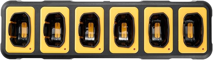 DEWALT DXFRS300 1 Watt Heavy Duty Walkie Talkies - Waterproof, Shock Resistant, Long Range & Rechargeable Two-Way Radio with VOX (48 Pack w/ 8X Gang Chargers) (8DXFRS300-BCH6)