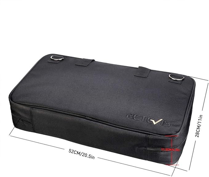 Retevis Two Way Radio Carrying Case, Carrying Pouch Compatible H-777 RT22 RT22S RT21RT68 RT29 Baofeng Motorola Midland pxton Walkie Talkies Outdoor Storage Travel Handbag (1 Pack)
