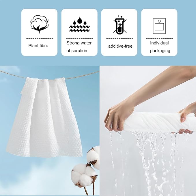 Travel Compressed Towels Disposable Face Towels for Travel Bath Towel Reusable for Hotel Camping Mountaineering Sports Hiking Beach Swimming Outdoors 12 in x 23 in