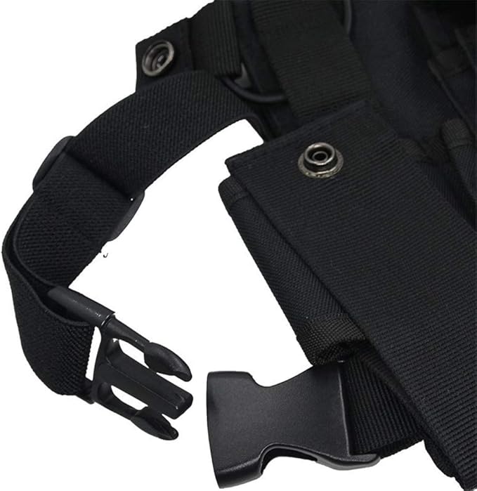 Ousawig Universal Radio Chest Harness Bag Tactical Chest Front Pack Pouch Holster Vest for Two Way Radio Walkie Talkie
