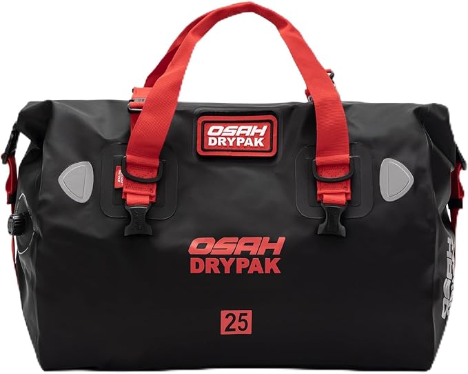 Motorcycle Dry Bag - Waterproof Motorcycle Duffle & Luggage Tail Bag Saddle Bags with Roll Top Closure, Large Storage Space,for Motorcycle Back Seat(SkyBlack, 25L)
