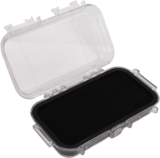 Waterproof Survival Storage Box Plastic Shockproof Box with Shock Absorption Liner Transparent Outdoor Dry Airtight Case for Camping Hiking