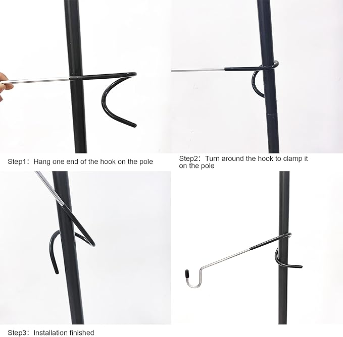 Camping Lantern Hook Hanger Tent Light Outdoor Lamp Hanger Small Non-Slip for Camping Hiking - 2pcs