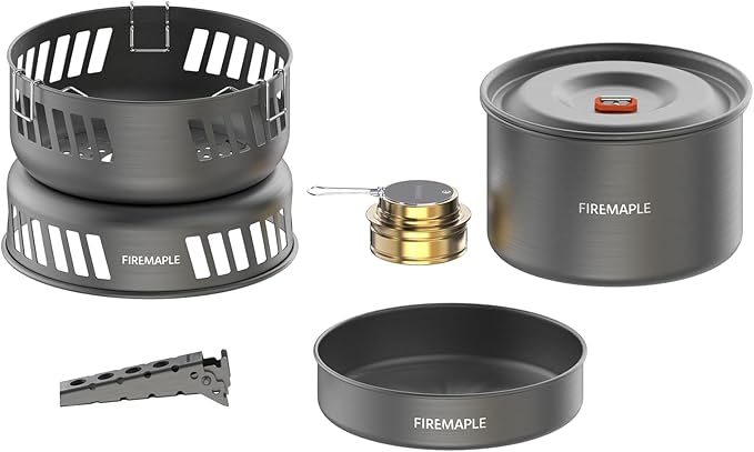 Fire Maple Versatile Outdoor Cooking Set – High-Efficiency 3KW Portable Stove with Aluminum, Stainless Steel & Copper Pots – Compact & Durable Camping Cookware Compatible with Gas Stoves