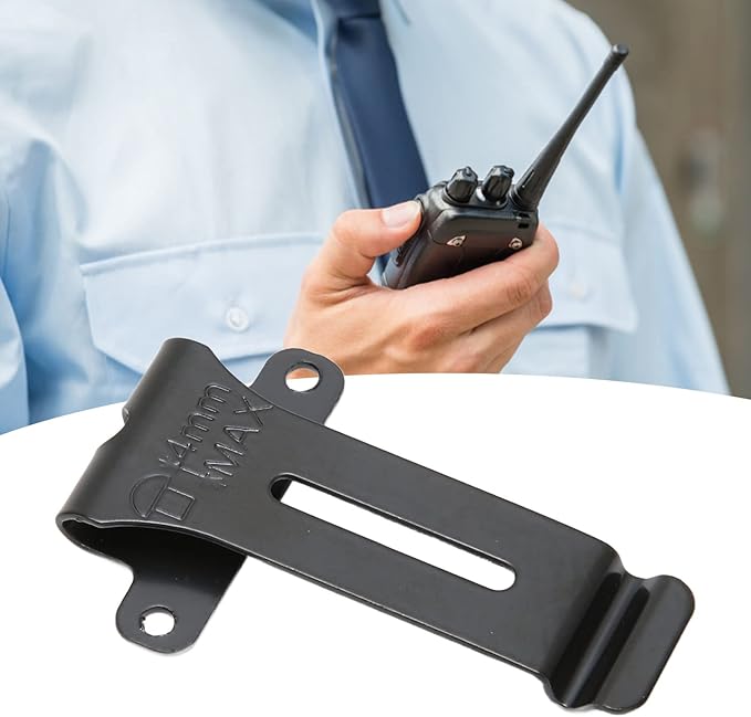 Radio Belt Clip, for Kenwood TK 208 TK 308 22AT, for Baofeng BF 888S BF 666s Replacement, Portable Walkie Talkies Belt Clamp Holder, Metal Material, 6Pcs