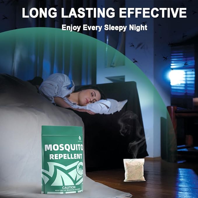 Mosquito Repellent for Patio, Mosquitoes Repellent Indoor for Room, Mosquito Repellents for Yard/Camping, Mosquito Deterrent, Keep Mosquito Away, Control Mosquito Repel Ticks Gnats-8 Pouches