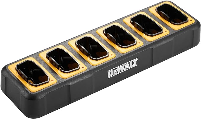 DEWALT DXFRS800 2 Watt Heavy Duty Walkie Talkies - Waterproof, Shock Resistant, Long Range & Rechargeable Two-Way Radio with VOX (24 Pack w/ 4X Gang Chargers) (4DXFRS800-BCH6)