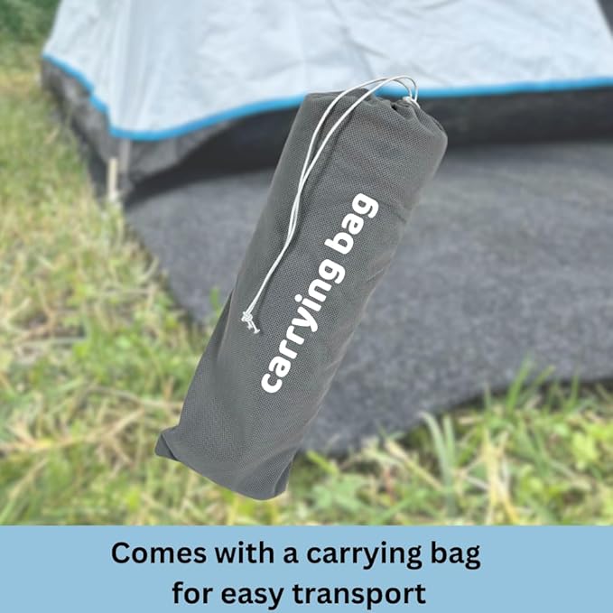 Tent Carpet Mat Camping Floor Rug Waterproof Durable Thick Portable and Foldable Lightweight Pad Insulated Picnic Non-Slip Carpet Outdoor Accessory (74"x 72" (with Carry Bag))