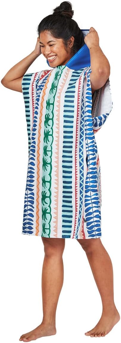 Dock & Bay Adult Poncho - Hooded Towel with Deep Pockets, Changing Robe - Quick Dry - Compact, Lightweight - Includes Bag