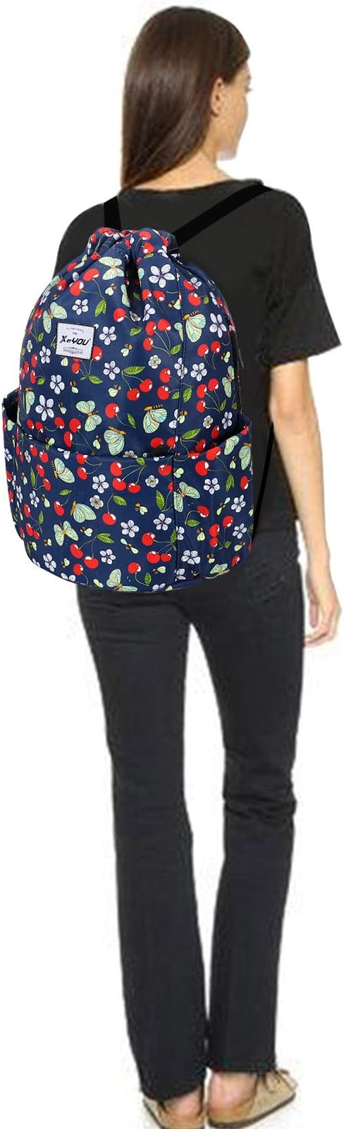 XEYOU Drawstring Sports Backpack Lightweight Gym Yoga Sackpack Shoulder Rucksack Casual Outdoor Daypack for Women and Men