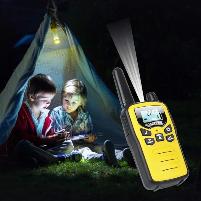 Walkie Talkies for Adults 3 Pack Rechargeable Two-Way Radios Long Range 5 Miles with USB Charging Cable Blue Yellow Pink Walkie Talkies for Camping Hiking Adult