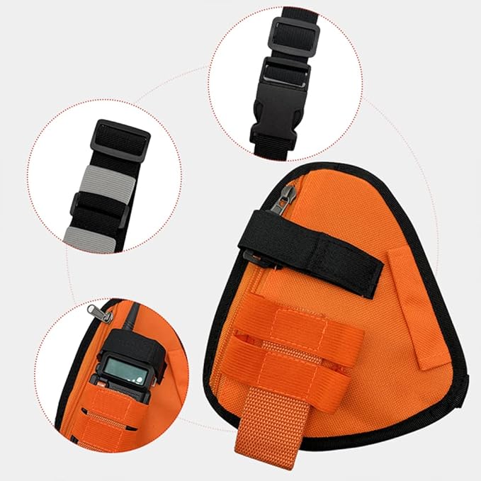 Radio Chest Harness Shoulder Radio Holster Chest Pack Adjustable Single Radio Pouch Two-Way Radio Holster for Motorola Radios and BAOFENG Walkie Talkies etc.