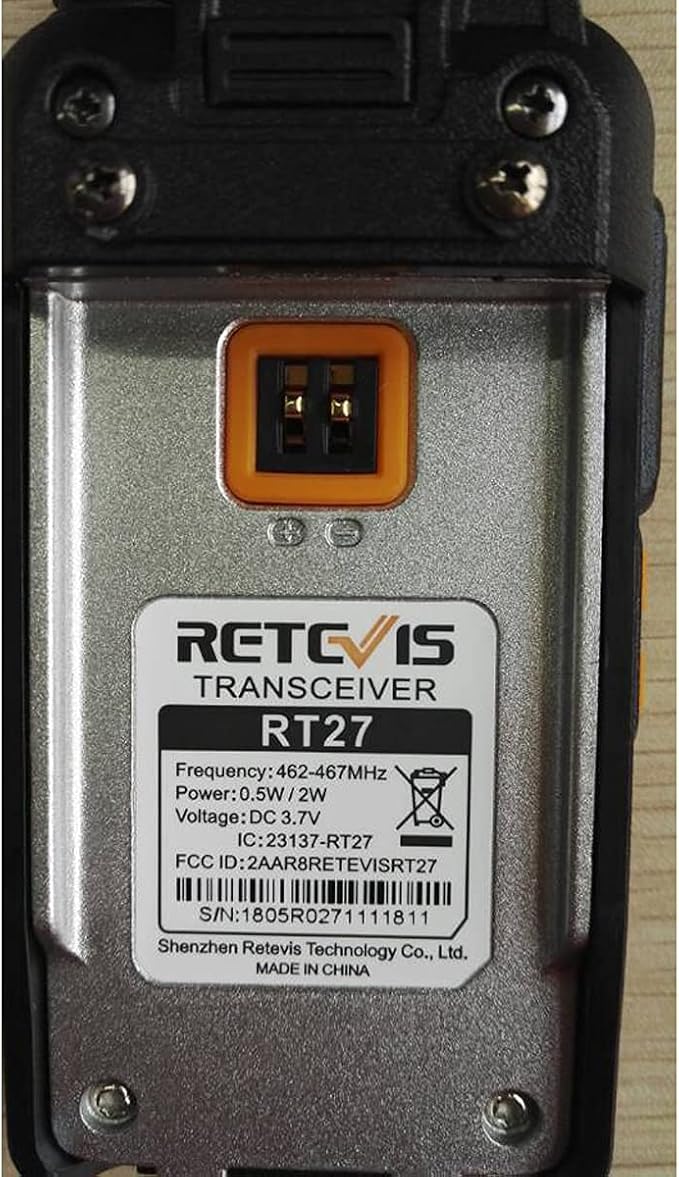 Retevis RT27 Walkie Talkies for Adults Long Range,2 Way Radio Rechargeable,VOX HandsFree,Heavy Duty,Portable FRS Two-way Radios for Commercial Retail Restaurant School(5 Pack)