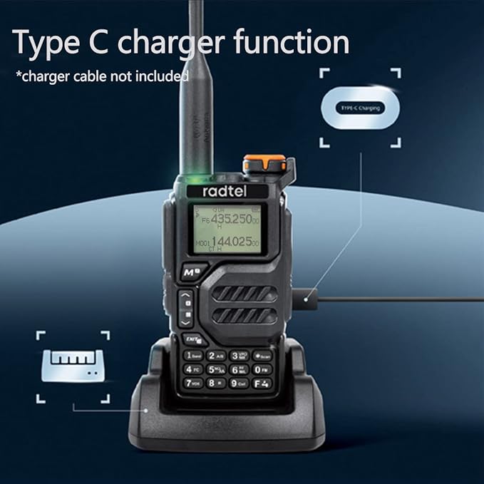Radtel RT-590 Tri-Band Radio Air Band Receive Two-Way Radio 200CH 5 Watts NOAA Weather Alert Huge Features SCAN/VOX/AM/FM Radio/DTMF… (basic version)