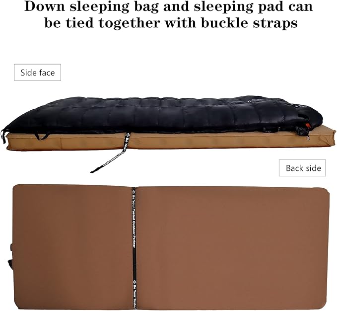 15°F 10°F Duck Down Sleeping Bag for Adults,650 Fill Power,Ultralight Wearable 4 Season Cold Weather Rectangle Sleeping Bag for Camping Hiking,Can be Used as a Down Blanket or Cloak