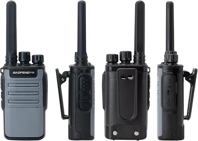 Walkie Talkies Rechargeable Long Range Two-Way Radios with Earpieces, 2-Way Radios UHF Handheld Walky Talky with Flashlight, Li-ion Battery and Charger (2 Pack)