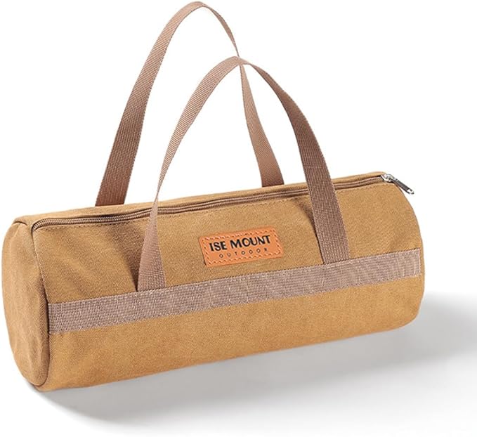 Tent Stake Bag-Double Layer Thickened,Tent Pole Pegs Bag,Tool Bags for Men,Tool Storage Bag, Small Canvas Tool Bag with Zipper for Outdoor,Camping,Hiking,Hunting and Others Tool Organizer Storage
