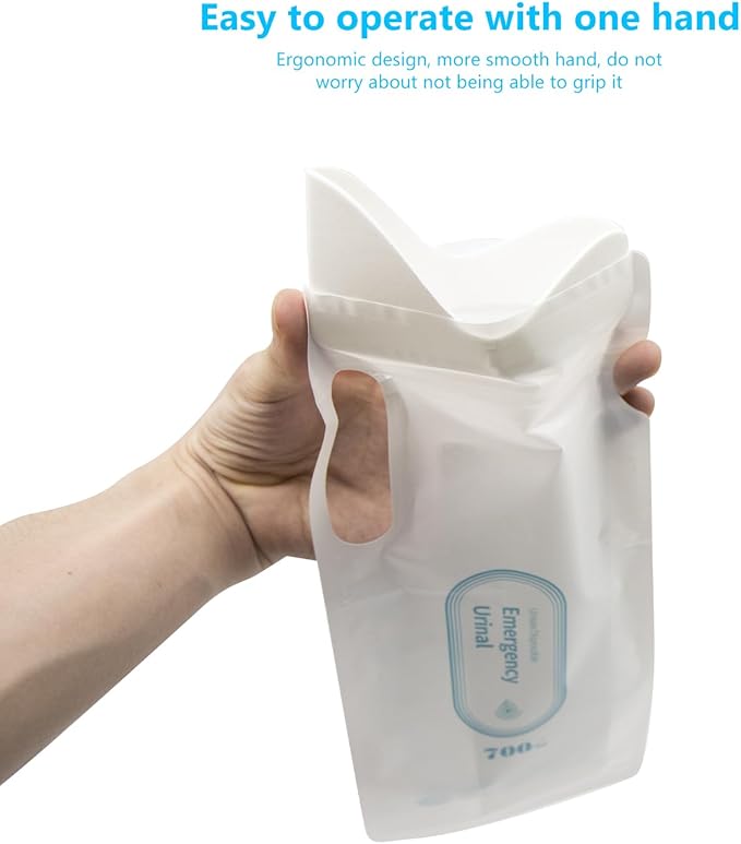 Dohia Disposable Urinal Bag 700ml Emergency Portable Urine Bag Travel Urinal Bag Unisex Pee Bag Vomit Bag D1-2307-YJND