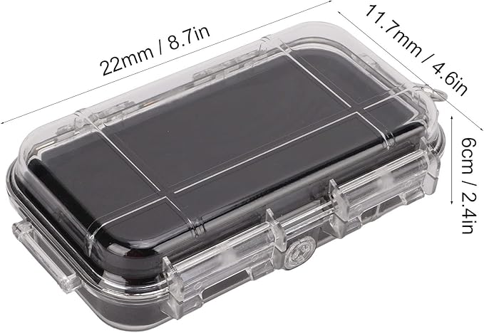 Waterproof Survival Storage Box Plastic Shockproof Box with Shock Absorption Liner Transparent Outdoor Dry Airtight Case for Camping Hiking