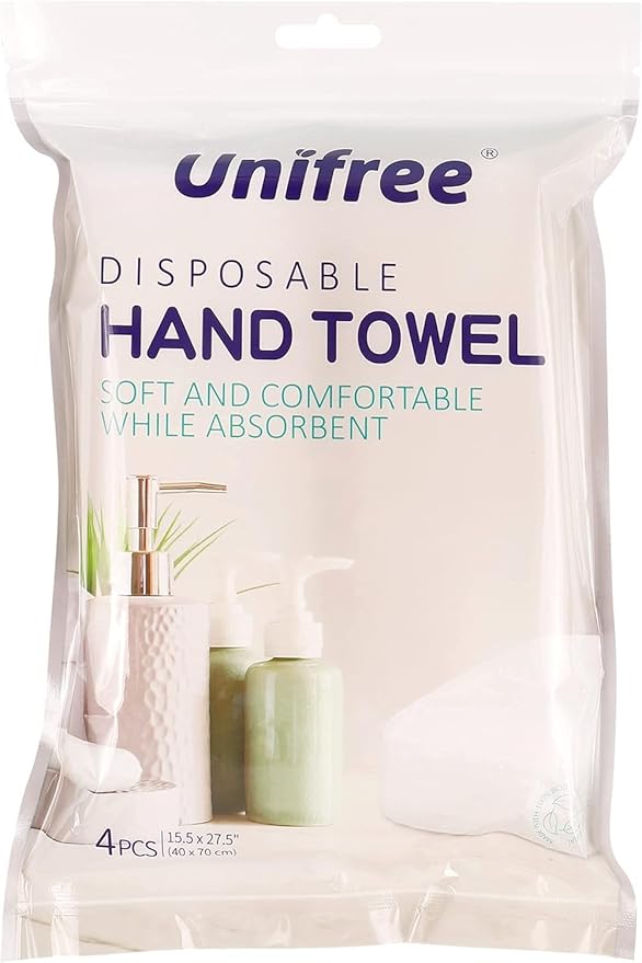 UNIFREE Disposable Bath Towel Camping Towel for Hotel (55" X 27.5" 100count)