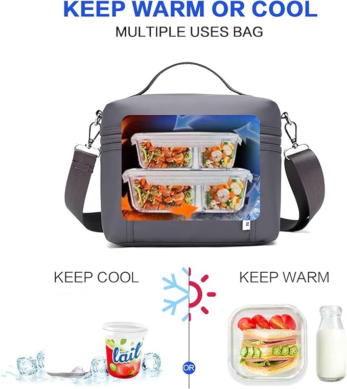 NOL Natural Organic Lifestyle Insulated Lunch Bags for Women Cooler Bag Lightweight Nylon Waterproof Lunch Box For Work