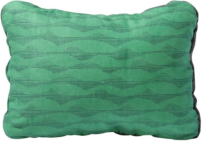 Therm-a-Rest Compressible Pillow Cinch for Camping, Backpacking, Airplanes and Road Trips, Small - 12 x 16 Inch, Green Mountains Print