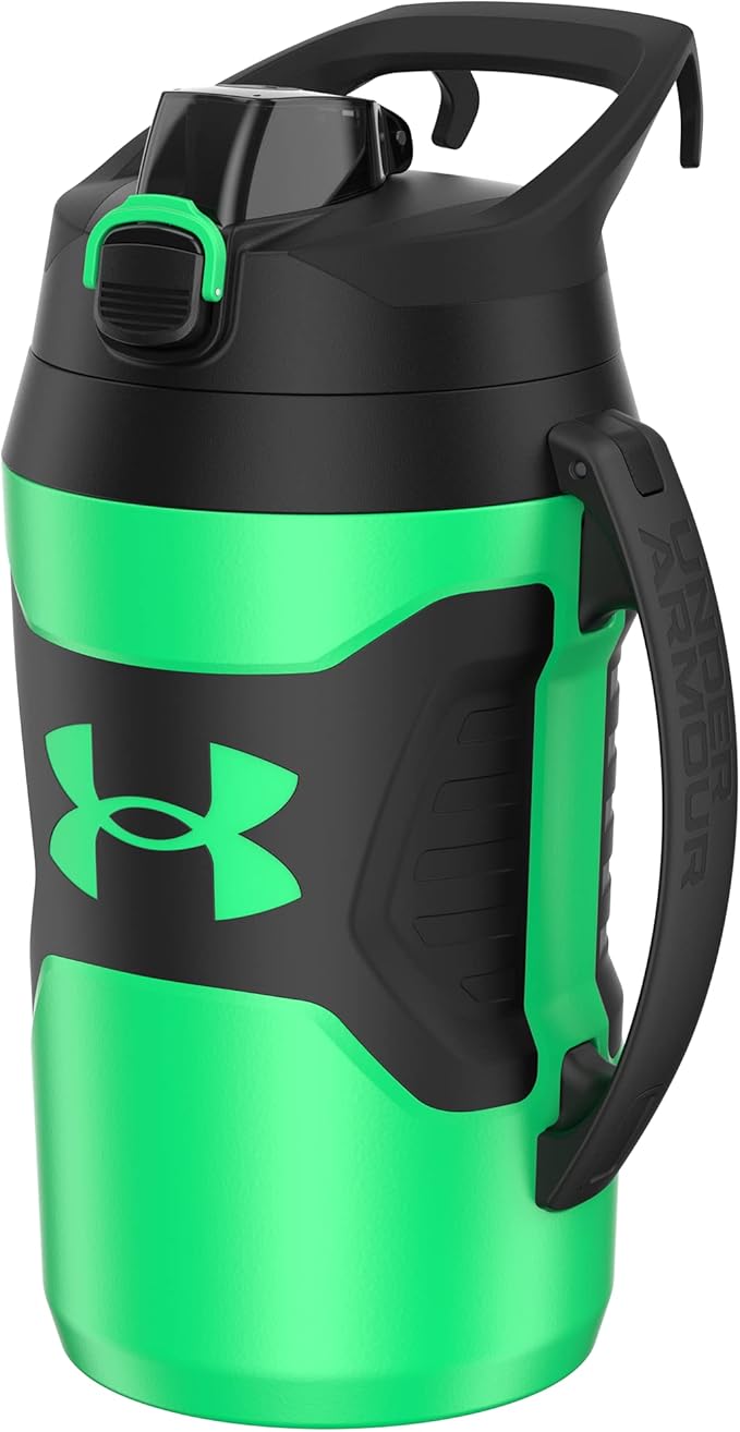 Under Armour Half Gallon Water Bottle Insulated, 64oz Insulated Water Bottle with Handle, Sports Water Jug, Fence Hook, Leak Resistant, for Baseball, Football & More