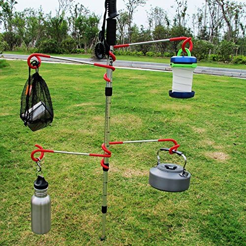 Z metnal Icasa Camping Hook Hanger, 2 Set of Multi-Purpose Camping Light/Lamp Hook, Outdoor Equipment,Strong Hanger for Camping, Travel; Adventure Tool; Sports Accessory; Organizing Gadget
