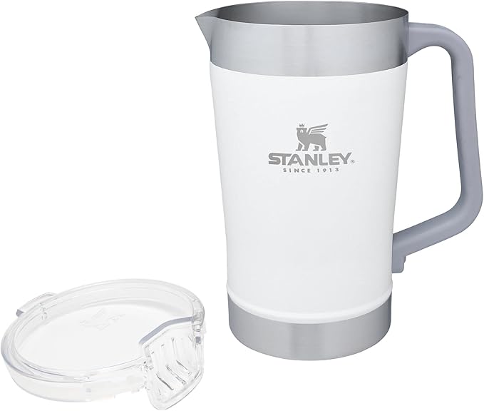 Stanley Stay-Chill Pitcher 64 oz | Cold Water, Beer, and Drink Pitcher with Lid | Large Capacity Durable Beverage Container with Handle | Insulated Stainless Steel | BPA-Free
