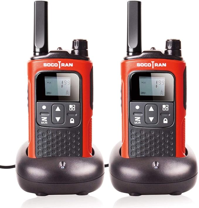 Rechargeable Walkie Talkies for Adults, 2 Pack Two-Way Radios Long Range 5 Miles for Family Camping Boys Girls Gift