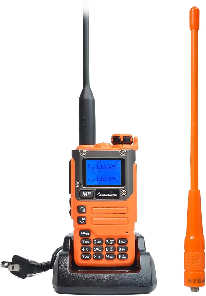 Quansheng Dual Band VHF UHF (TX&RX) Amateur Radio, FM/AM/Air Band Radio(RX), Walkie Talkie with NOAA Weather Alarm Function, VOX, Long Range Handheld Portable Radio for Hiking Camping UV-K5(8)/K6