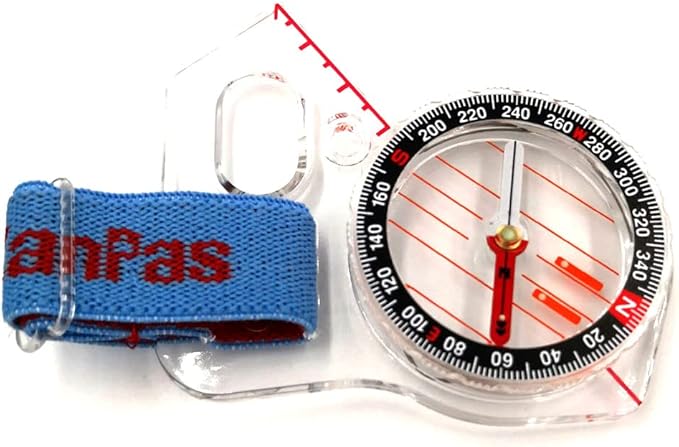 KanPas MA-40-FS Thumb Orienteering Compass: Acrylic, Shockproof & Waterproof