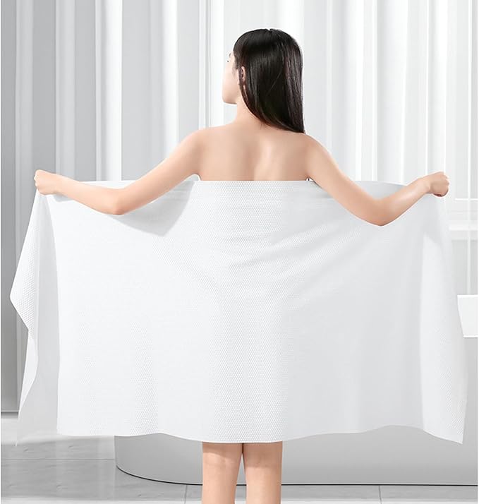 Disposable Bath Towels, Portable Bath Towels for Travel, Hiking, Camping, Backpacking, Individually Packed (Size 27.5 * 55in) (55.1" x 27.5" (5 Pack))