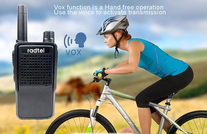 Radtel RT-518 Rechargeable Walkie Talkies for Adults Long Range Handheld FRS Two Way Radio 22CH Handsfree VOX for Camping Hiking (4 Pack)