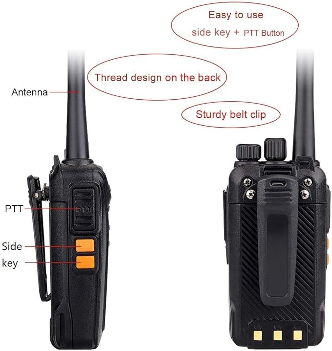 Retevis RT27 2 Way Radio Rechargeable,Long Range Two Way Radios,Walkie Talkie for Adults,USB Charging,for Gift Road Trip Camping Hiking Biking(1 Pack)