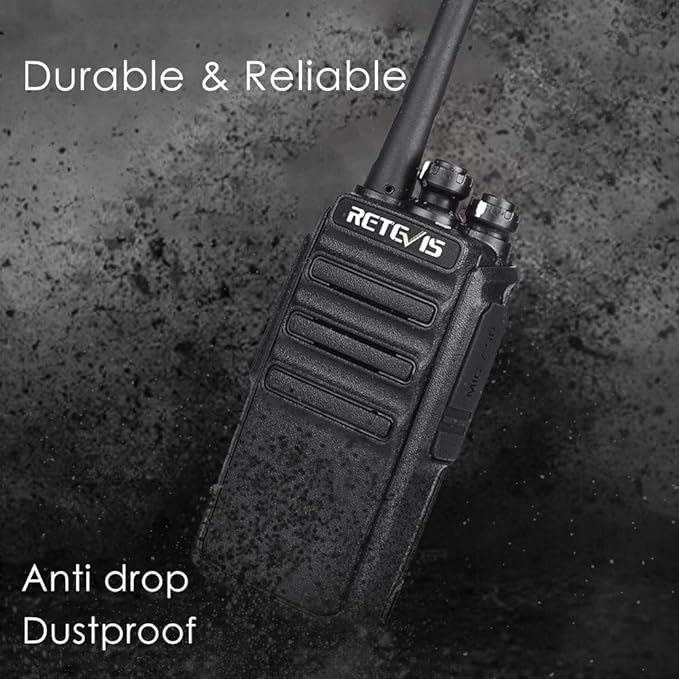 Retevis H-777S Walkie-Talkies Long Range,Rechargeable Two Way Radios,2 Way Radio with Earpiece,VOX Handsfree,Hiking Camping Road Trip Biking(2 Pack)