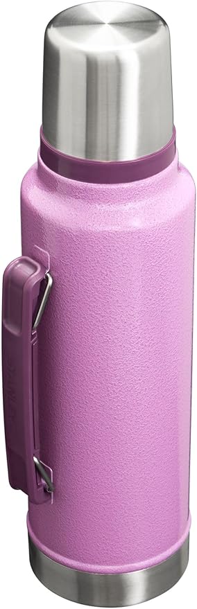 Stanley Classic Legendary Vacuum Bottle 1.5 qt | Wide Mouth with Leakproof Cup Lid | Keep Drinks Hot or Cold | Packable for Travel | Insulated Stainless Steel Thermos | BPA-Free | Hammertone Lilac