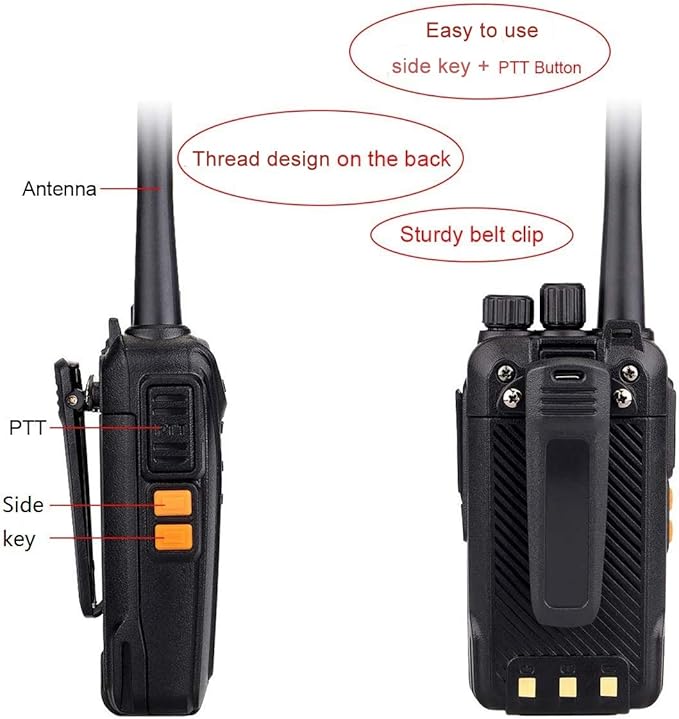 Retevis RT27 2 Way Radio with Earpieces,Walkie Talkies for Adults,1100mAh Battery,VOX Handsfree,Long Range Rechargeable Two Way Radios for Warehouse Retail Restaurant(5 Pack)