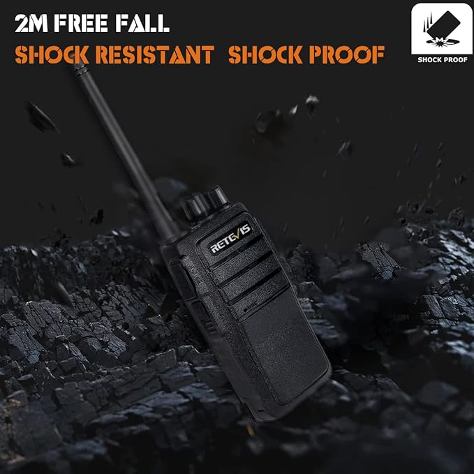 Retevis RT21 Updated Walkie Talkies Adults, Two Way Radios Long Range Rechargeable, 3000mAh Battery, with Six-Way Charger, for Security Warehouse Jobsite(6 Pack)