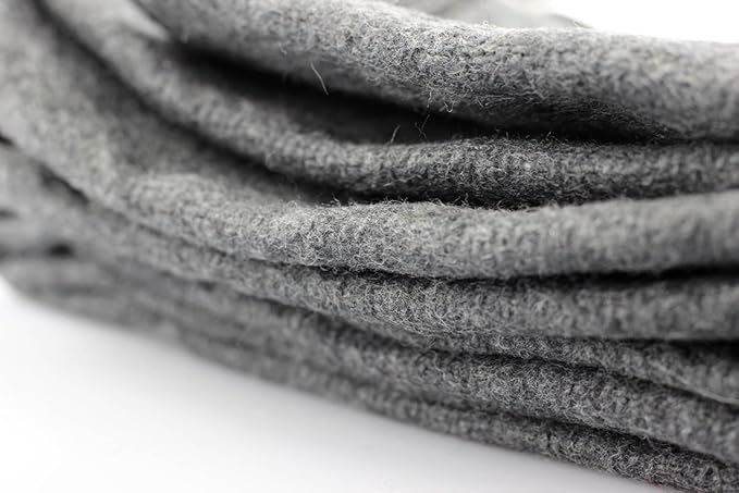 SE 51"x 80" Multipurpose Gray Wool Blanket - 50% Wool, Lightweight 2 lb, Zippered Bag Included - Ideal for Camping, Hiking, Emergency Survival