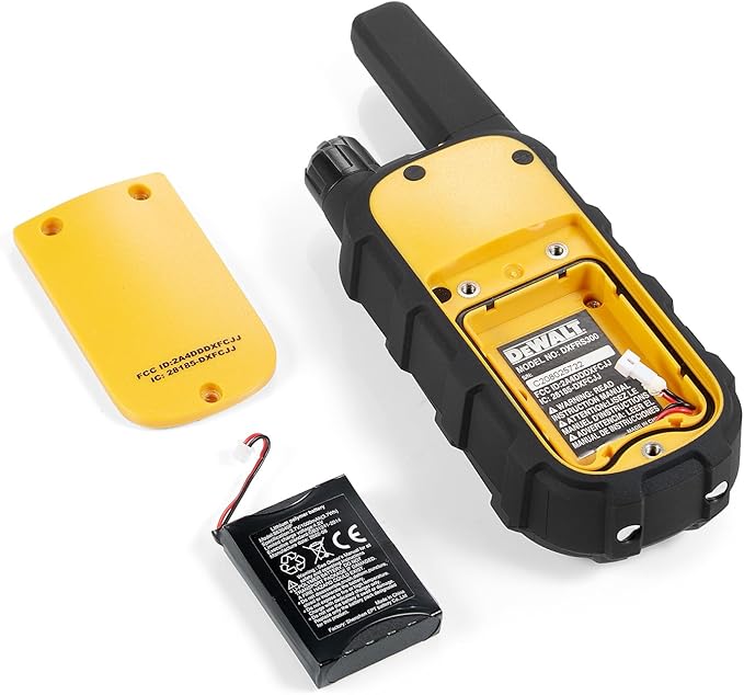 DEWALT DXFRS300 Bundle 1W Walkie Talkies Heavy Duty Business Two-Way Radios, 2 Pack with 2 Headsets (1DXFRS300-SV1)