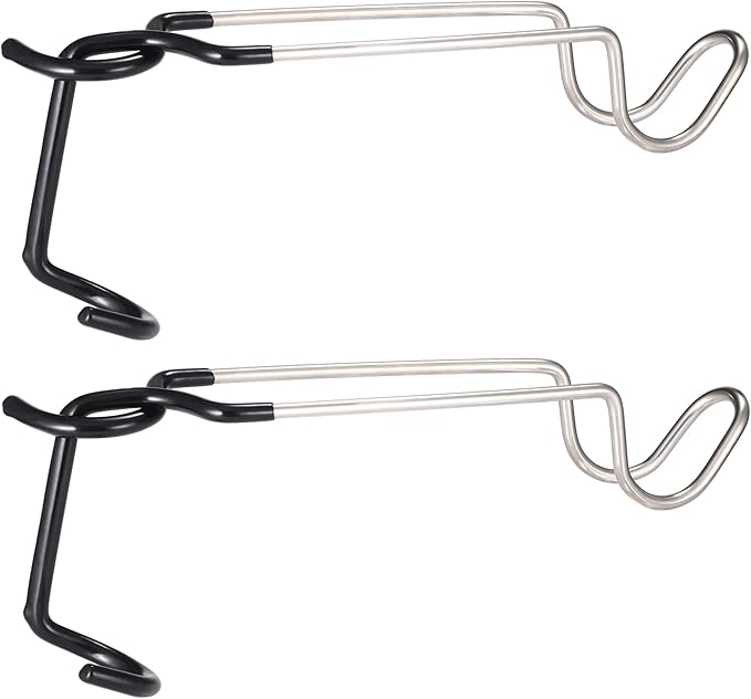 TOBWOLF 2PCS Outdoor Camping Lantern Hook Hangers Water Bottle Holder, Stainless Steel lamp Hanger Stand Water Bottle Bracket, Portable Non-Slip Tent Lamp Hook Cup Holder for Camping, Fishing, Hunting
