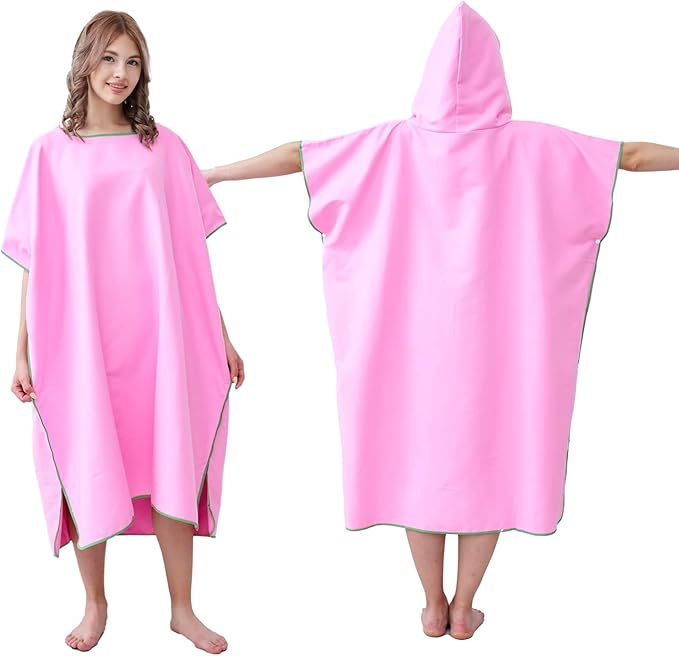 YINHANG Changing Robe Swim Poncho Quick Dry Microfiber Hooded Beach Towel for Surfing, Swimming, Travelling, Camping, Pool, Bath
