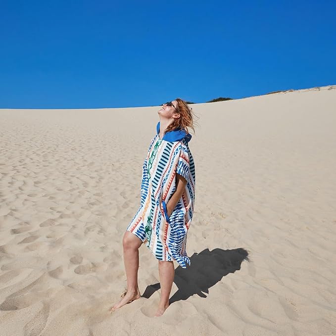Dock & Bay Adult Poncho - Hooded Towel with Deep Pockets, Changing Robe - Quick Dry - Compact, Lightweight - Includes Bag